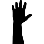 Vector image of mans's hand raised up