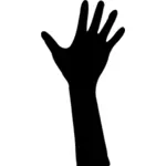 Vector graphics of raised arm silhouette