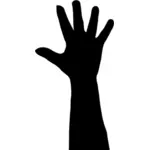 Vector afbeelding van een menselijke arm zwaaien