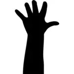 Векторное изображение поднятой вверх рукой дилетантом в