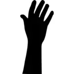 Vector graphics of person's arm raised up