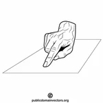 Dibujo vectorial de silueta de mano