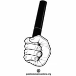 Hand with a baton
