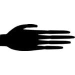 Silhouette vector illustrasjon av menneskelig hånd