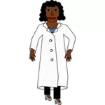 Lady scientist in heels vector image