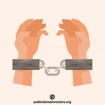 Hands in shackles