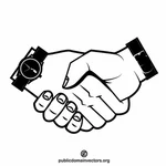 Handshake vector clip art graphics