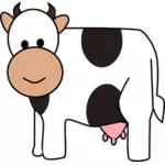 Väri sarjakuva lehmä vektori piirustus