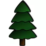 עץ חג המולד וקטורי איור צבעוני