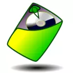 Dibujo de muestra de montaje de disco duro verde