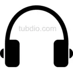 Vector clip art of headphones icon