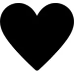 Icono de corazón negro
