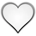 काले और सफेद सममित दिल के आकार