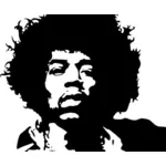 Vector portrett av Jimi Hendrix