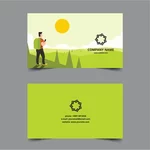 Hiking travel agency business card