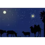 Nativity scene background vector illustration