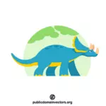 Динозавр с рогом