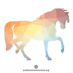 Paard met lage poly patroon