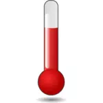 温度计管红色矢量图形