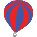 Vector afbeelding van rode en blauwe luchtballon