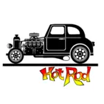 Hot rod car vector image