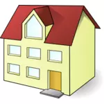 Vector illustration of large family detached home