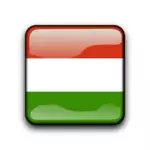 Кнопка флага Венгрии вектор