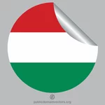 Etiqueta engomada de pelar bandera húngara