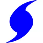 Vektorbild av blå orkanen ikonen