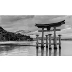Torii in black and white