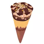Chocolate ice cream vector graphics