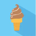 Chocolate ice cream icon