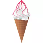 Vector clip art of ice cream in a cone