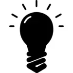Traditional light bulb icon vector clip art