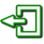 Glowing exit icon vector clip art