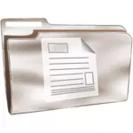 Vector illustration of plastic folder with document icon