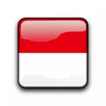 Pulsante bandiera vettoriale di Indonesia