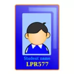 בתמונה וקטורית תעודת הזהות של התלמיד