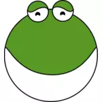 Grafika wektorowa twarzy ładny żaba