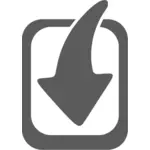 Vektorgrafikk utklipp av kvadrat grå importere ikon