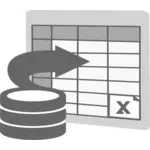 Impor ke Excel ikon vektor klip seni