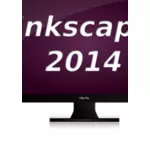 Monitor PC cu Inkscape fundal vector imagine
