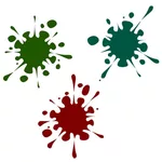Ink splashes vector set