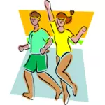 Vector graphics of runners