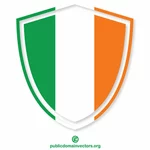 Irish flag heraldic shield