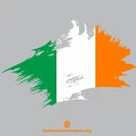 Irish flag painted