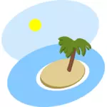 Oval island scenery vector image