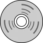 Vector lijntekening van compact disc