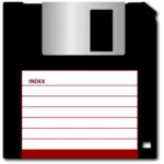 Vector de desen de disc floppy de 3,5 inch