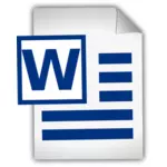 Word file icon vector drawing